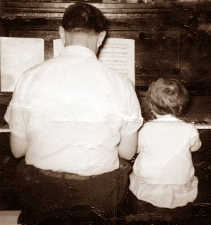 Baby Lynn at piano