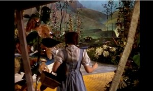 Dorothy looking into Oz